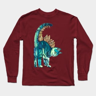 Stegosaurus Kitten Long Sleeve T-Shirt